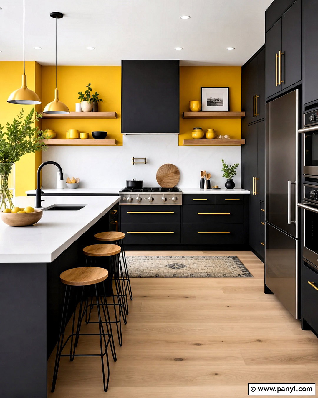 Matte Black Cabinets With Yellow Walls - 20 what color cabinets go with yellow walls