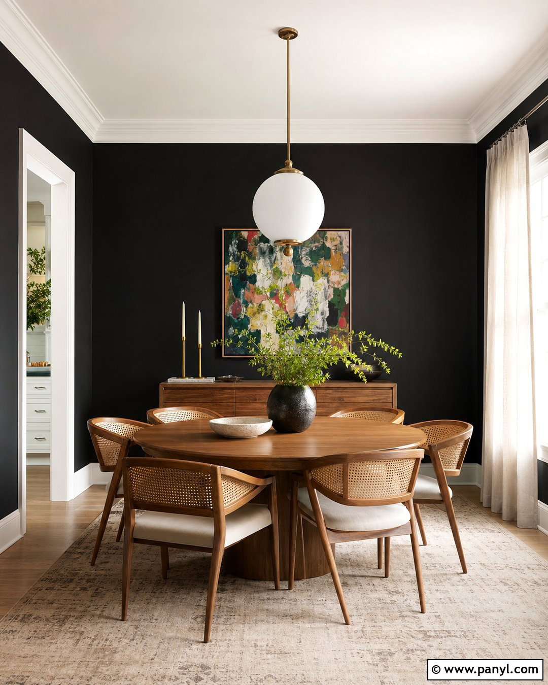 Matte Black Dining Room Walls - 30 dark wall paint ideas