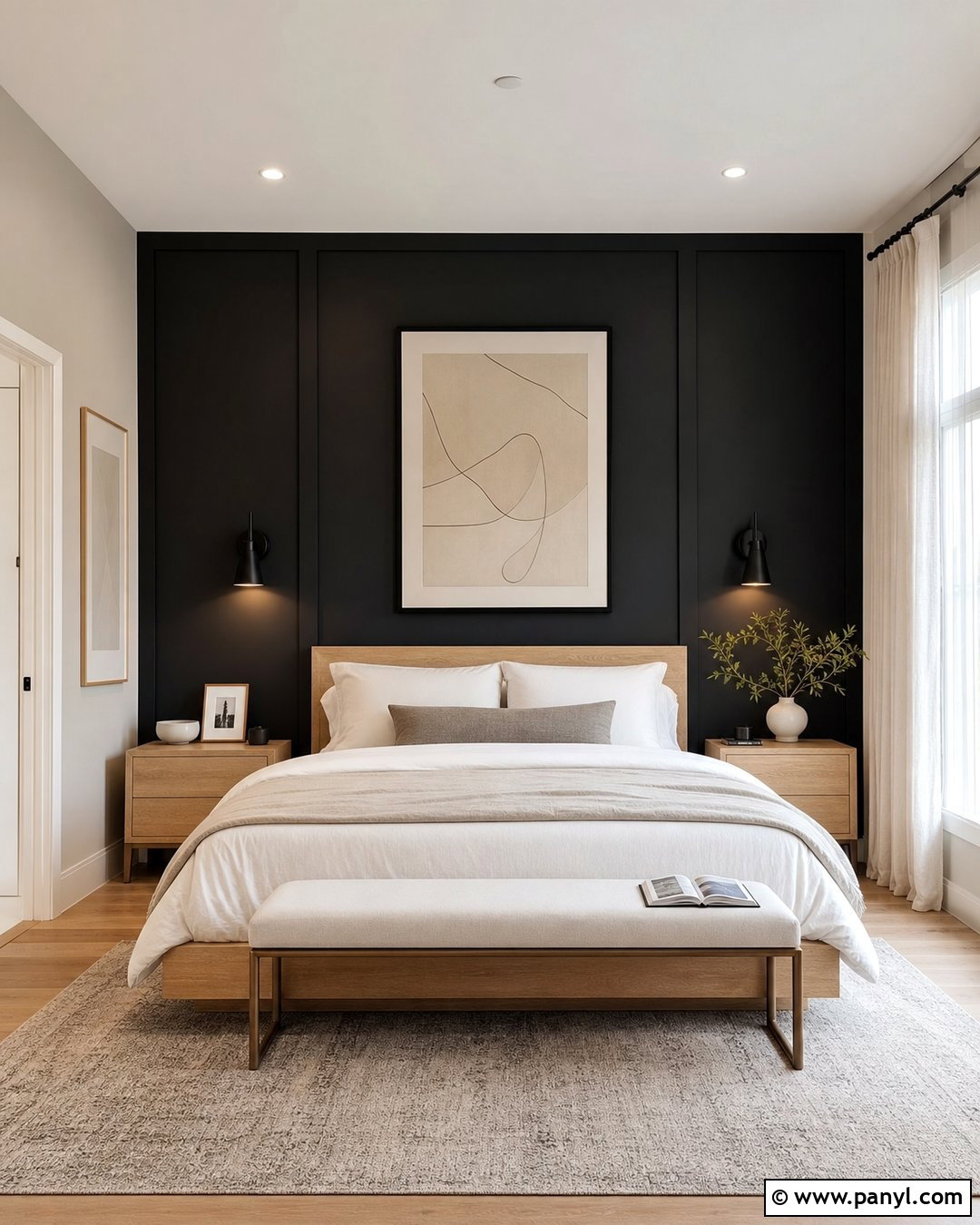 Matte Black Feature Wall Bedroom - 35 black feature wall bedroom ideas