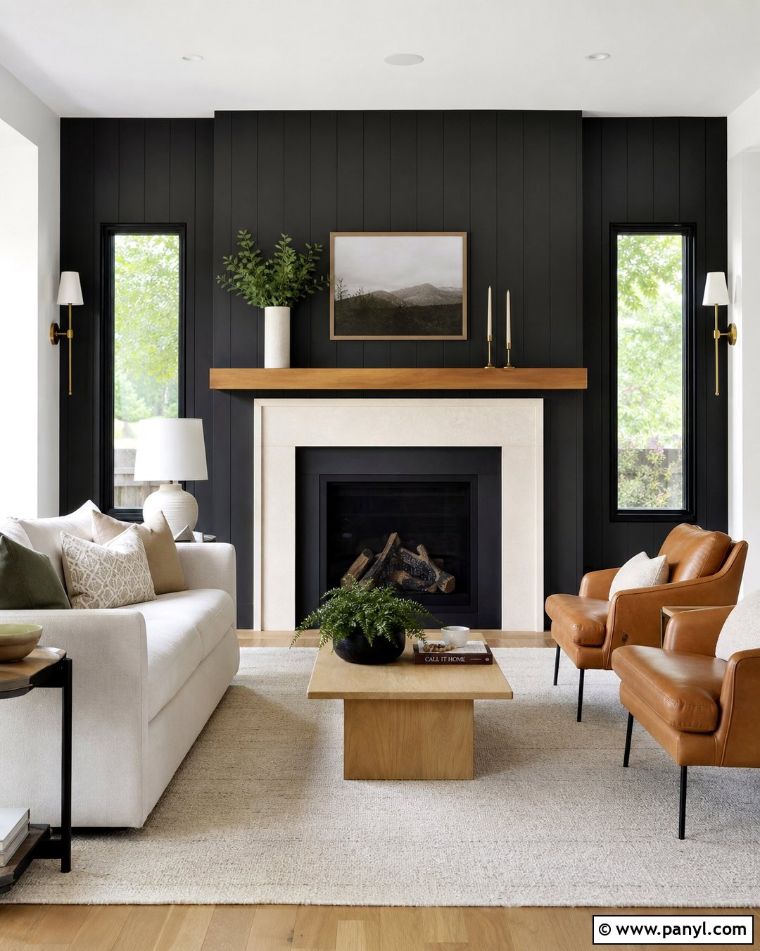 Matte Black Fireplace Accent Wall - 35 Fireplace Accent Wall Color Ideas