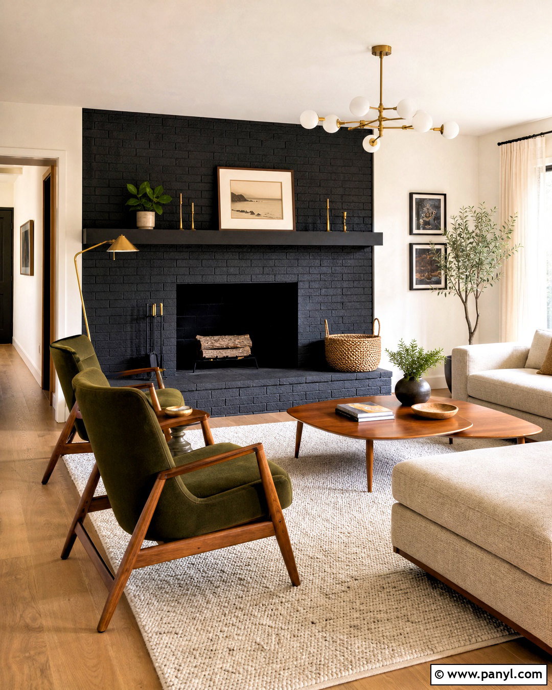 Matte Black Fireplace - 20 fireplace color ideas