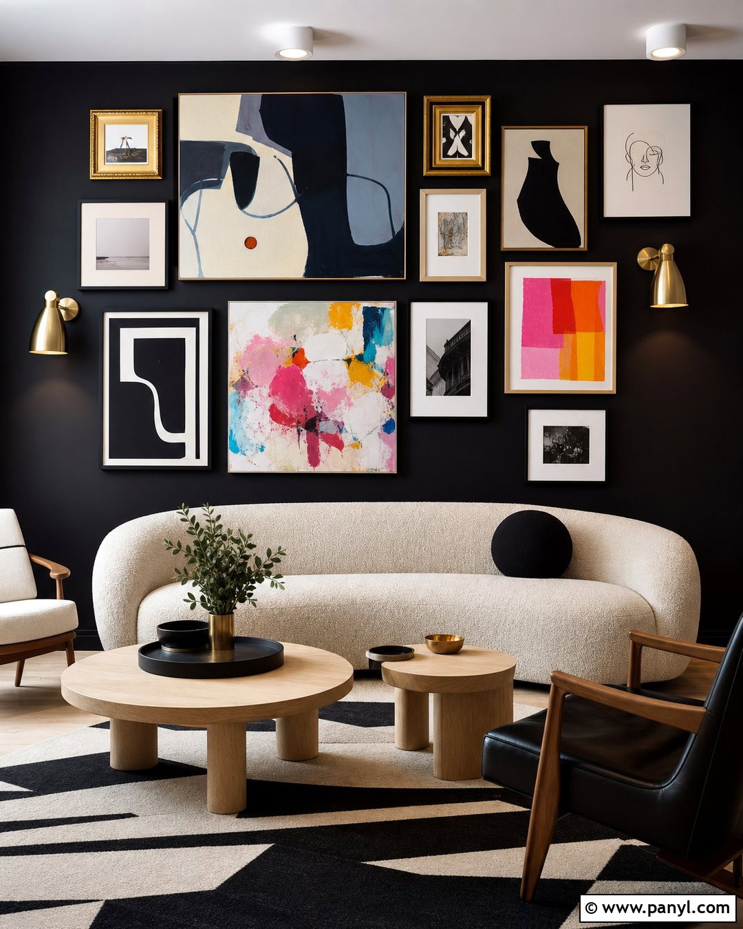 Matte Black Gallery Wall - 25 Gallery Wall Colors