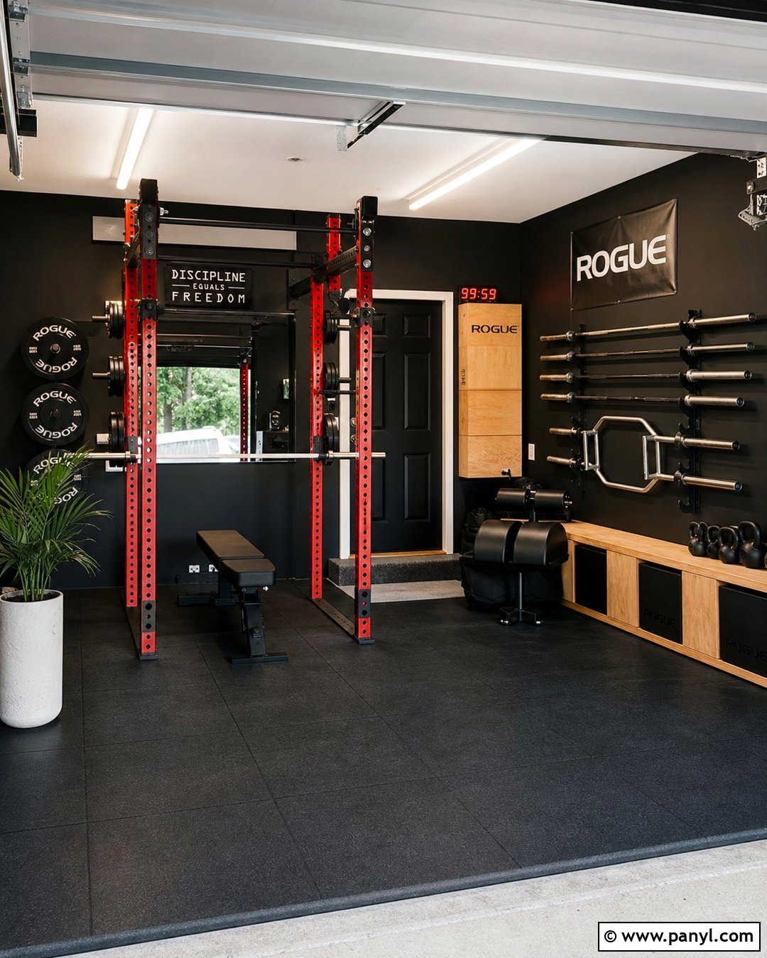 Matte Black Garage Gym Walls - 20 Garage Gym Wall Color Ideas