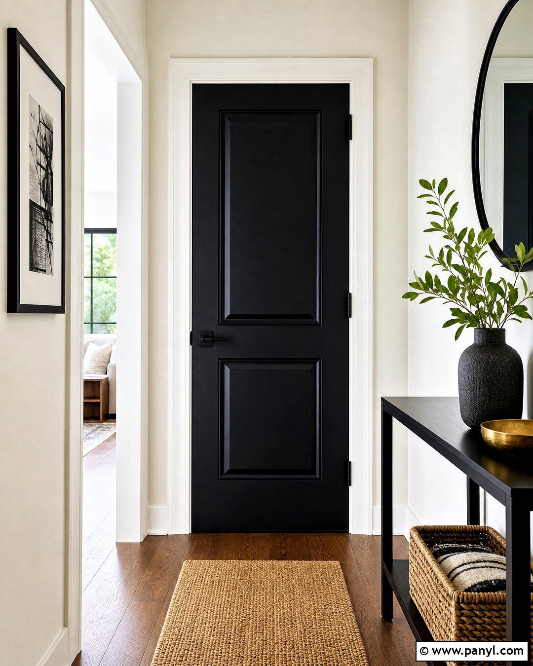 Matte Black Indoor Door - 20 indoor door colors
