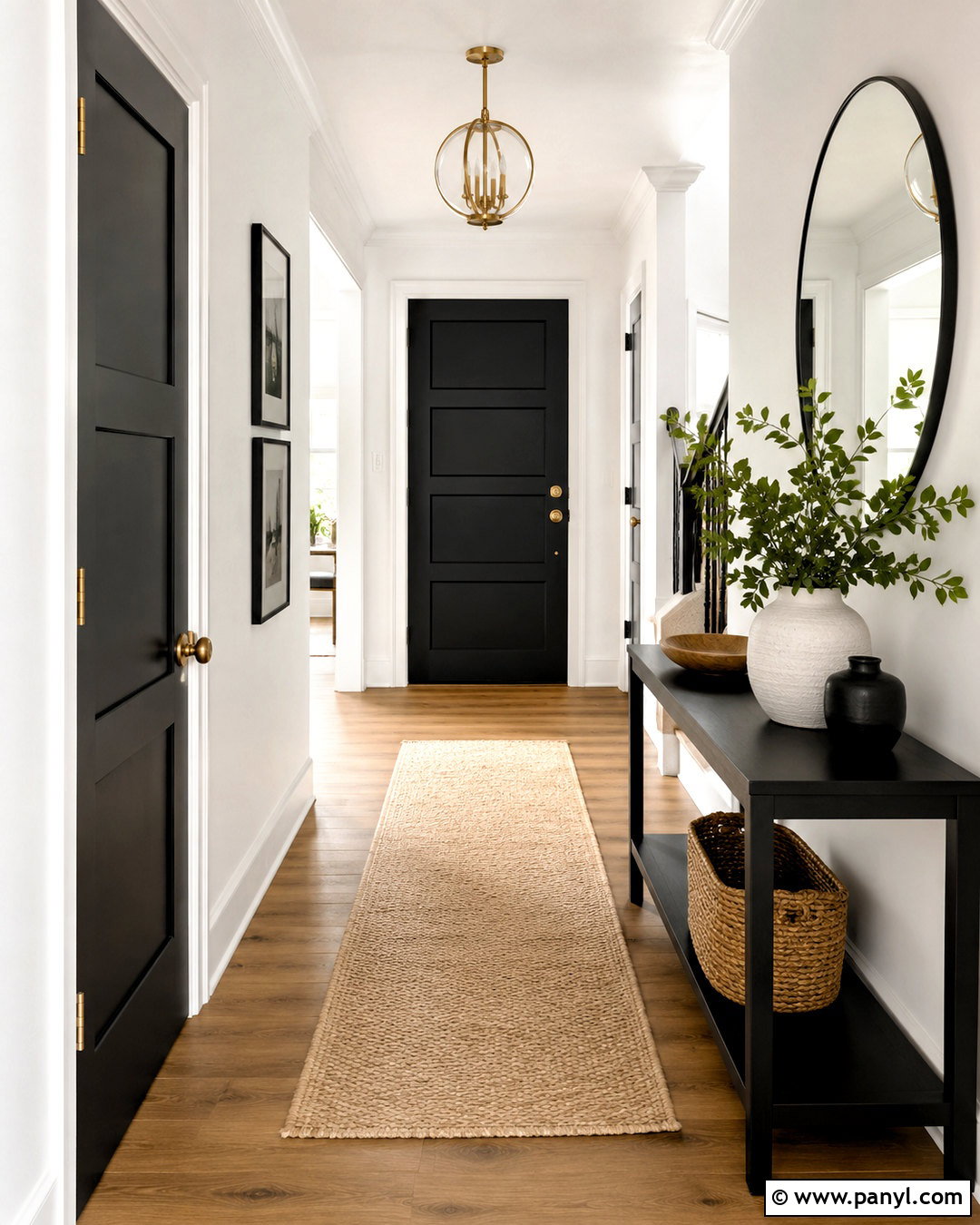 Matte Black Interior Door With White Walls - 20 dark doors interior ideas