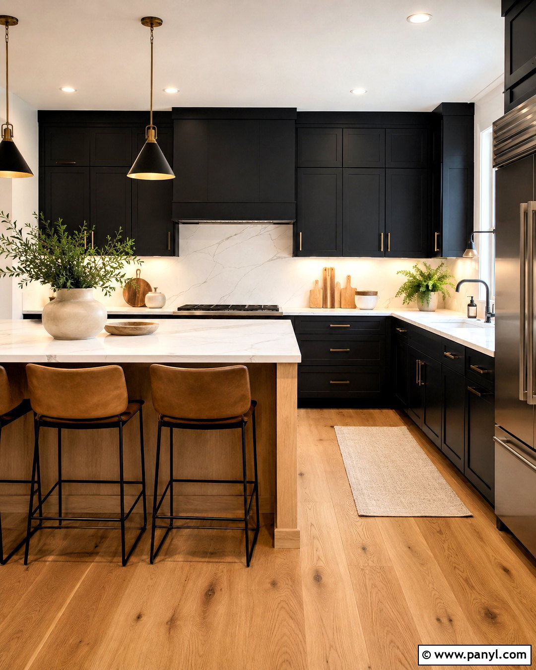 Matte Black Kitchen - 20 dark moody interior design ideas