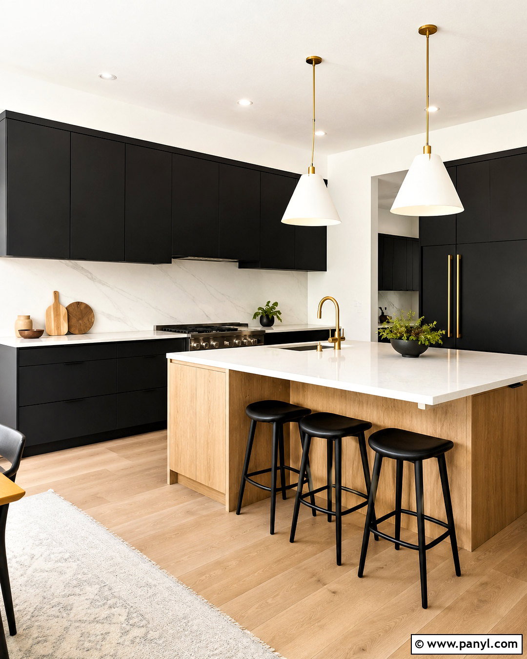 Matte Black Kitchen Cabinets - 20 modern kitchen cabinet colors