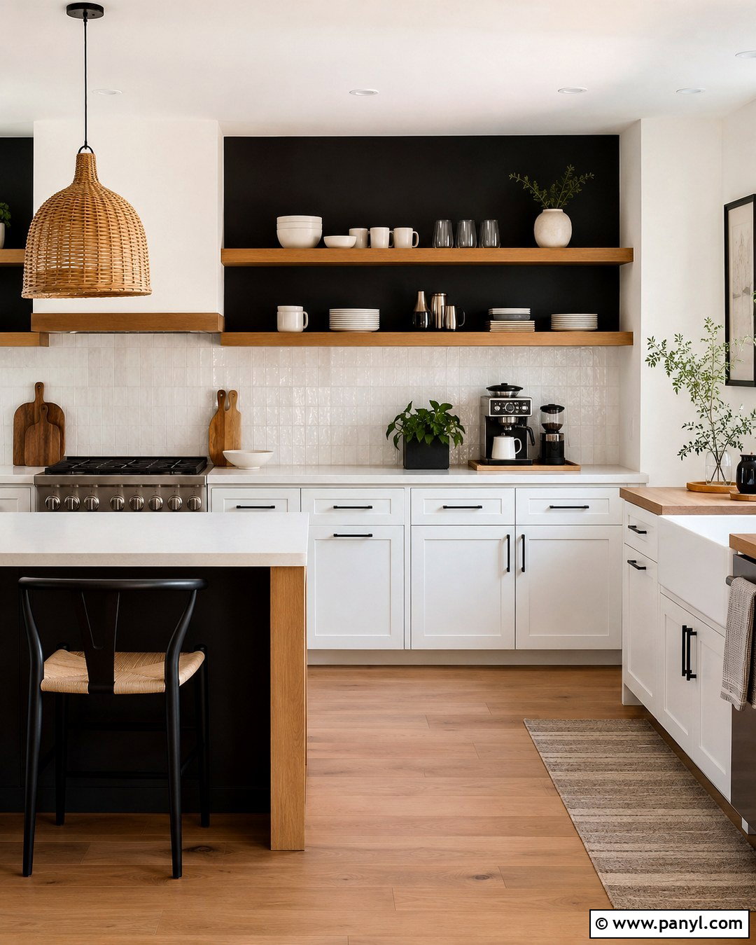 Matte Black Kitchen Wall - 20 Mat Black Wall Ideas