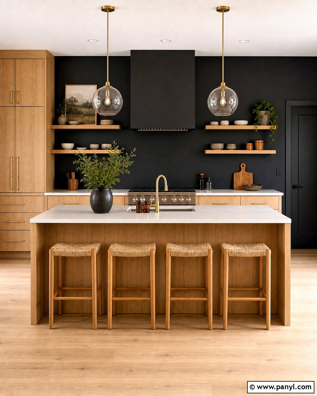 Matte Black Kitchen Walls - 20 dark kitchen walls