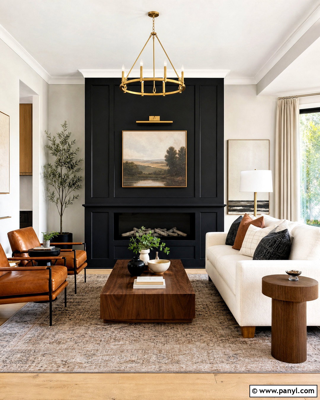 Matte Black Living Room Accent Wall - 20 accent wall colors living room ideas