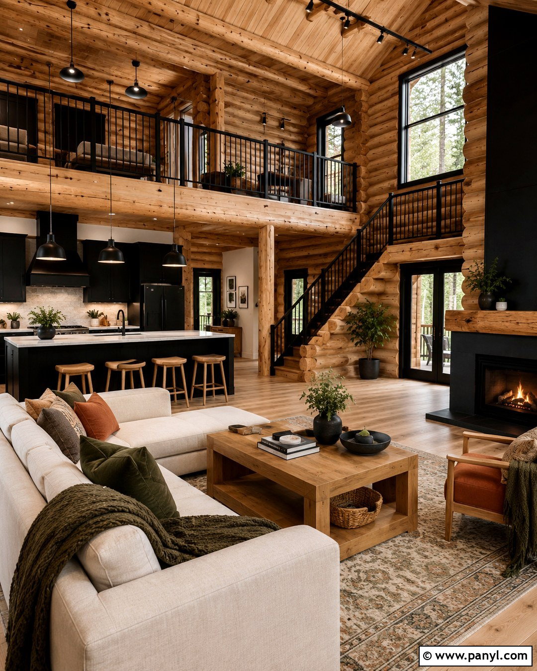 Matte Black Log Cabin Interior - 20 Log Cabin Interior Colors