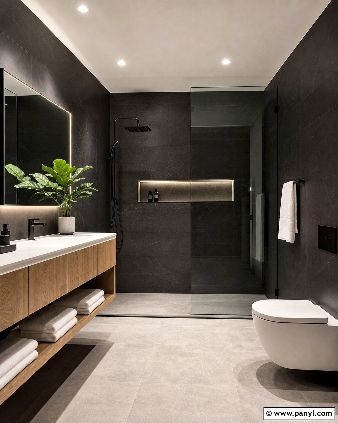 Matte Black Modern Bathroom - 20 dark bathroom ideas modern ideas