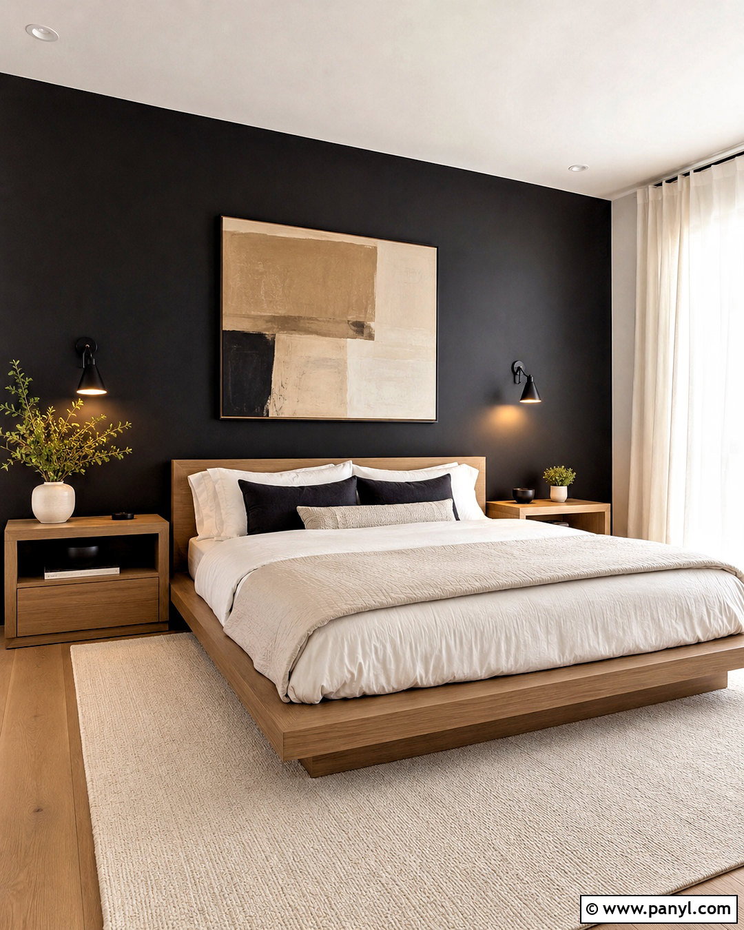 Matte Black Wall Bedroom - 20 one black wall bedroom ideas