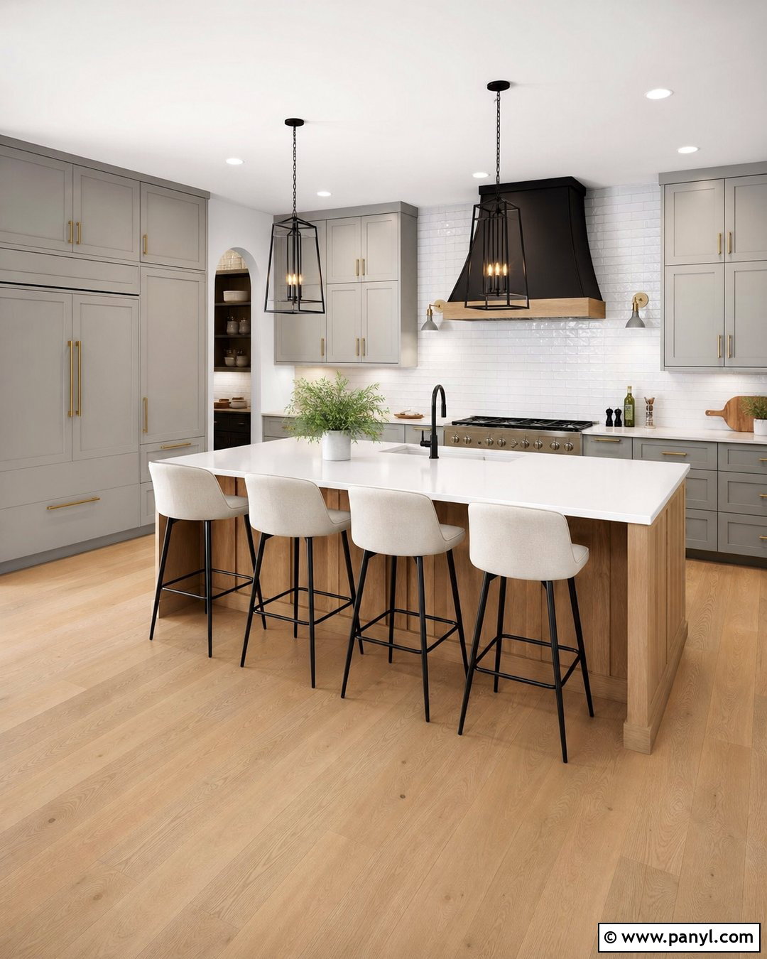 Matte Black Walls With Grey Kitchen Cabinets - 30 Grey Kitchen Cabinets Wall Color Ideas