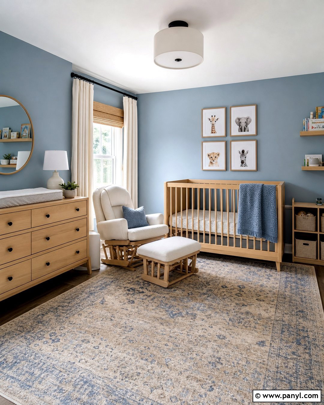 Matte Blue Modern Nursery - 20 Matte Blue Wall Color Ideas