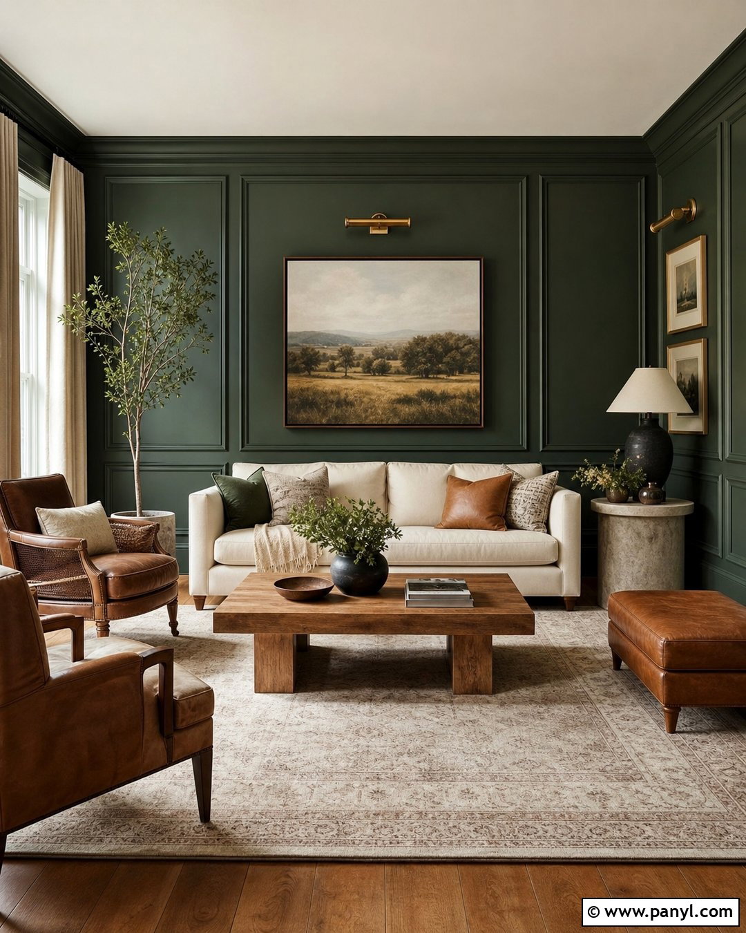 Matte Dark Green Wall Paneling - 20 Matte Green Wall Color Ideas