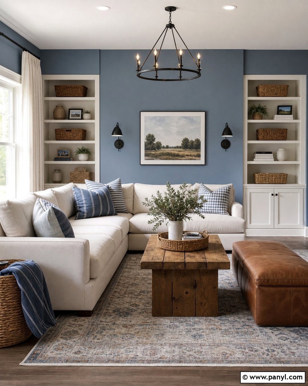 Matte Denim Blue Family Room - 20 Matte Blue Wall Color Ideas