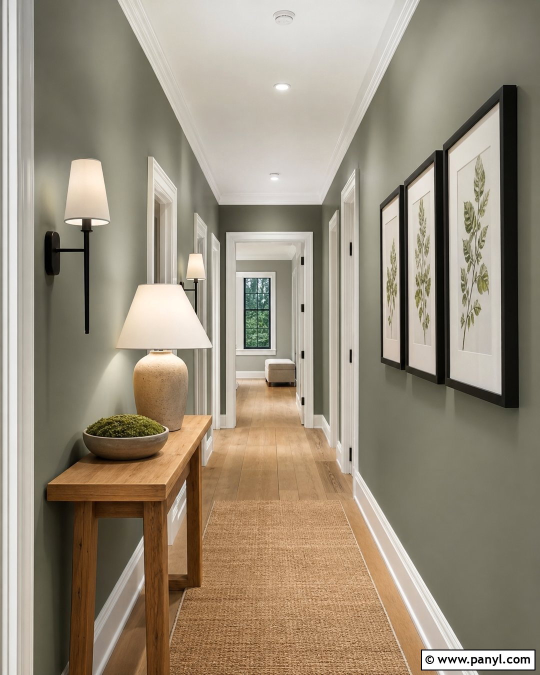 Matte Gray Green Hallway Walls - 20 Matte Green Wall Color Ideas
