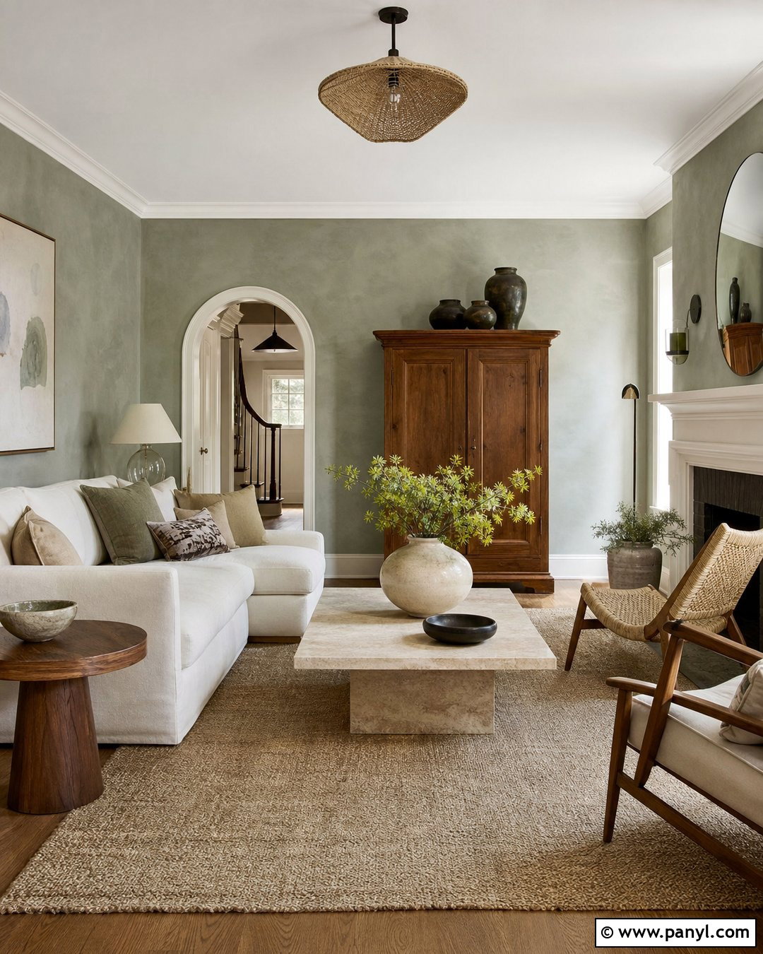 Matte Limewash Green Walls - 20 Matte Green Wall Color Ideas