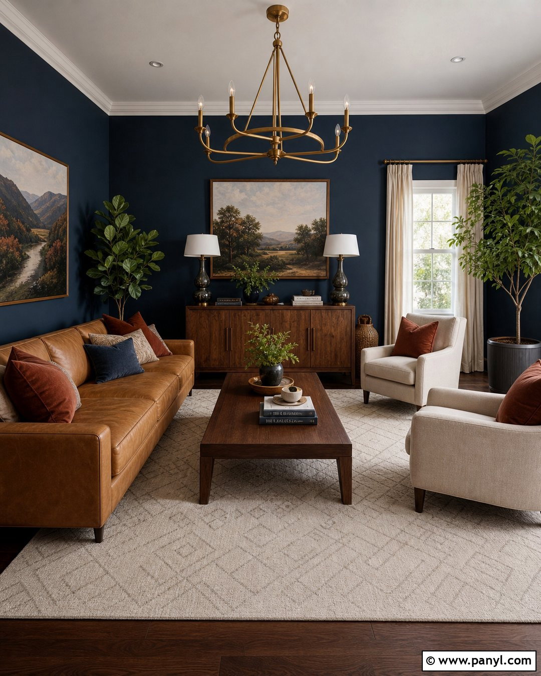 Matte Navy Blue Living Room - 20 Matte Blue Wall Color Ideas