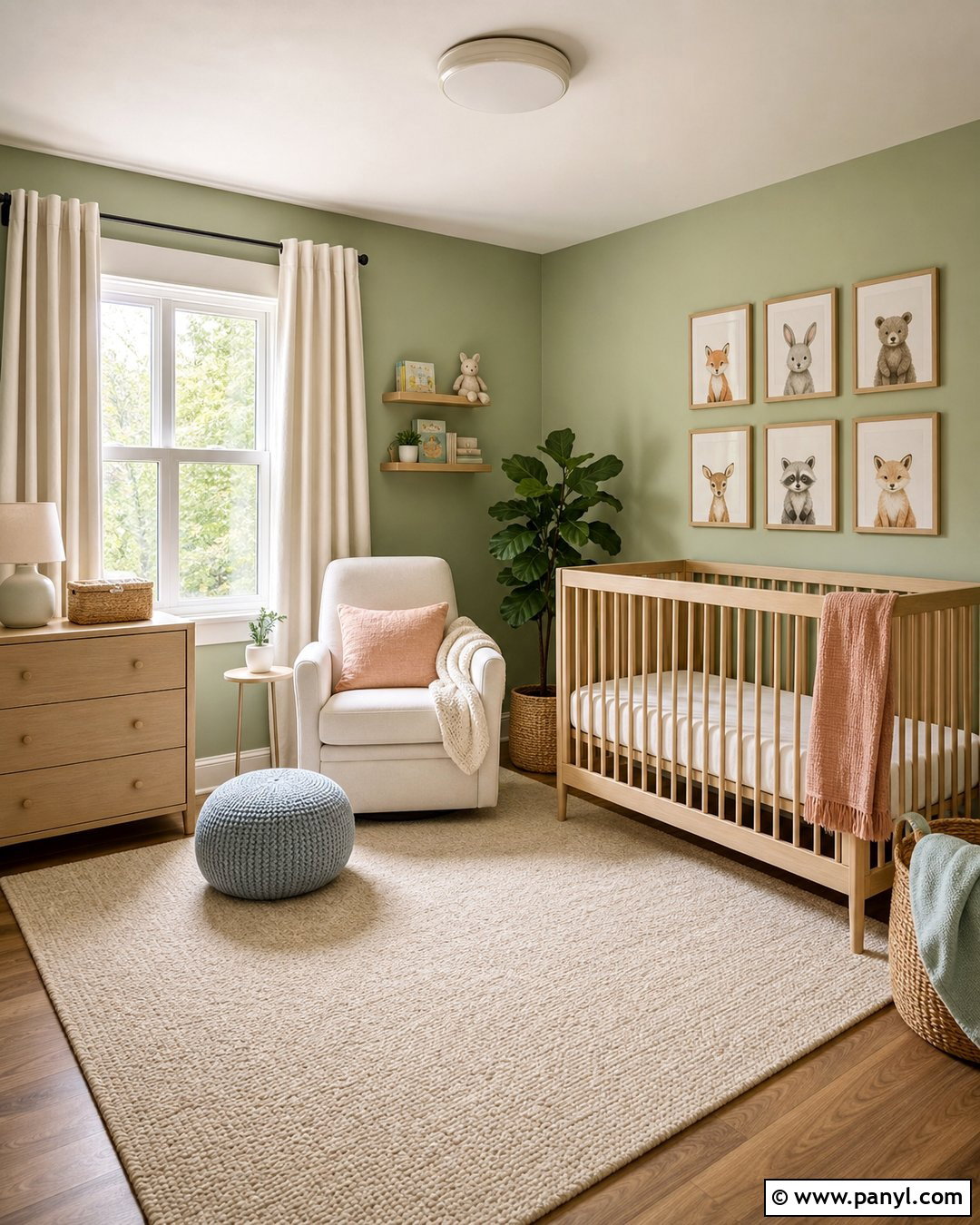 Matte Pistachio Green Nursery Walls - 20 Matte Green Wall Color Ideas