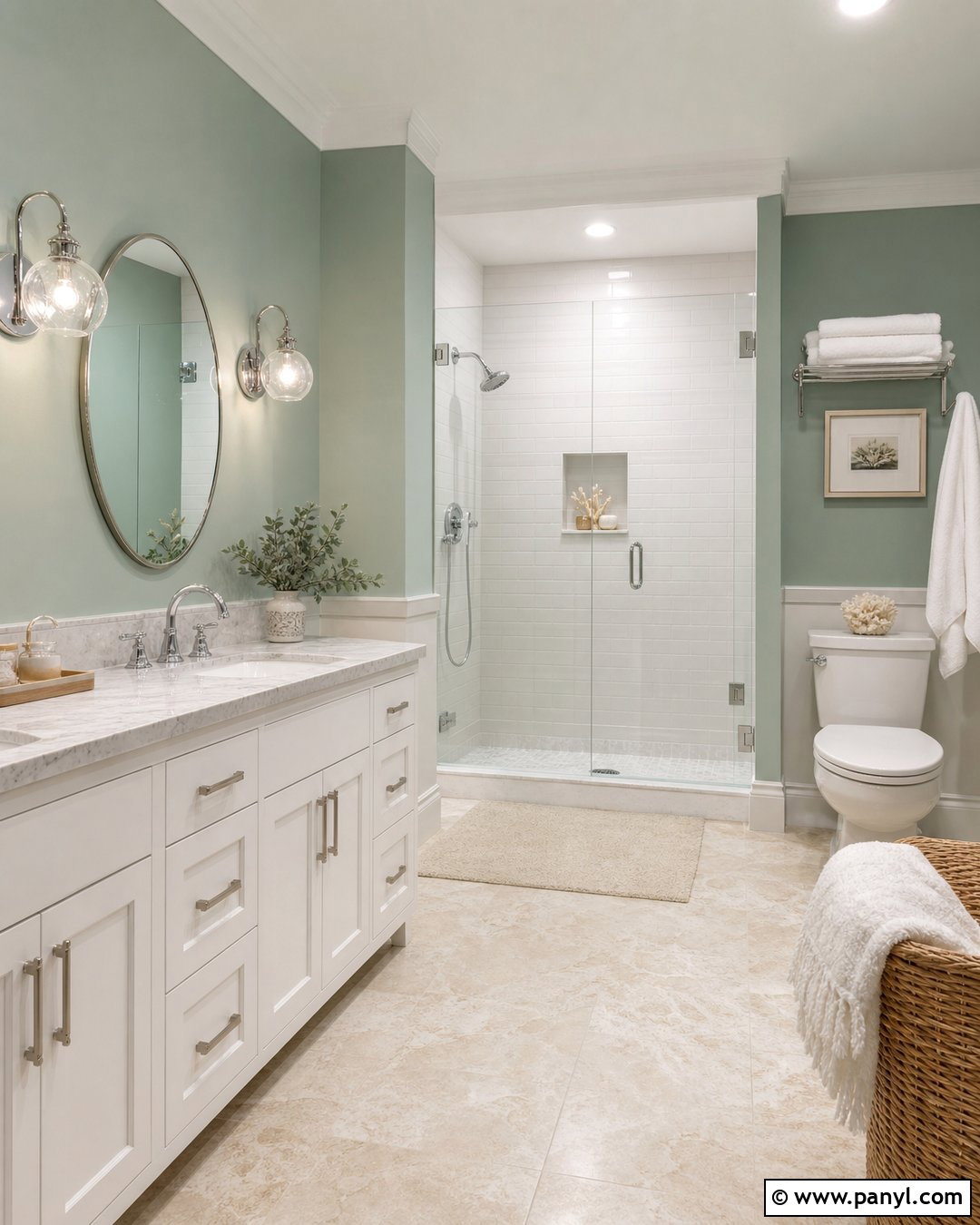 Matte Seafoam Green Bathroom Walls - 20 Matte Green Wall Color Ideas