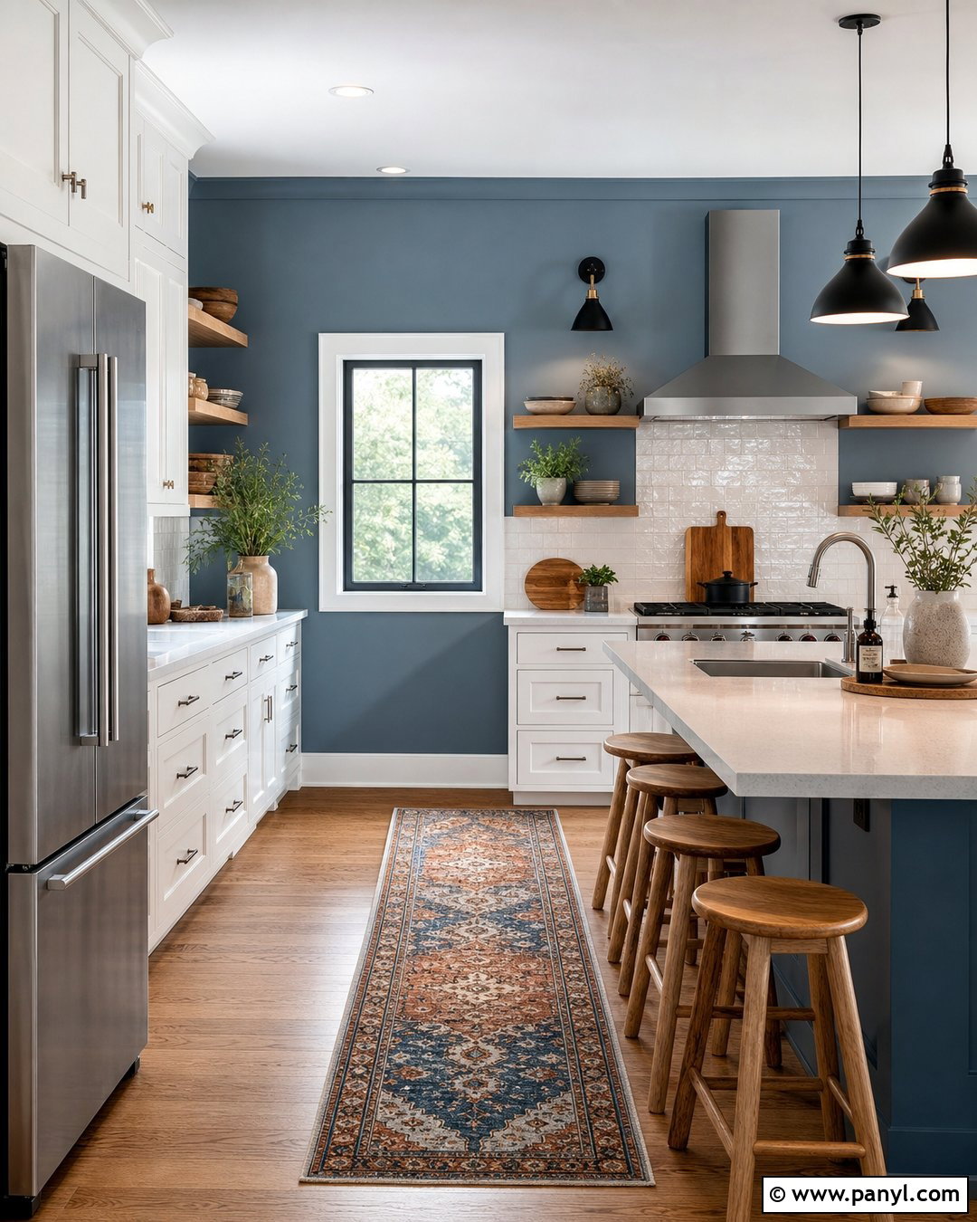 Matte Steel Blue Kitchen - 20 Matte Blue Wall Color Ideas
