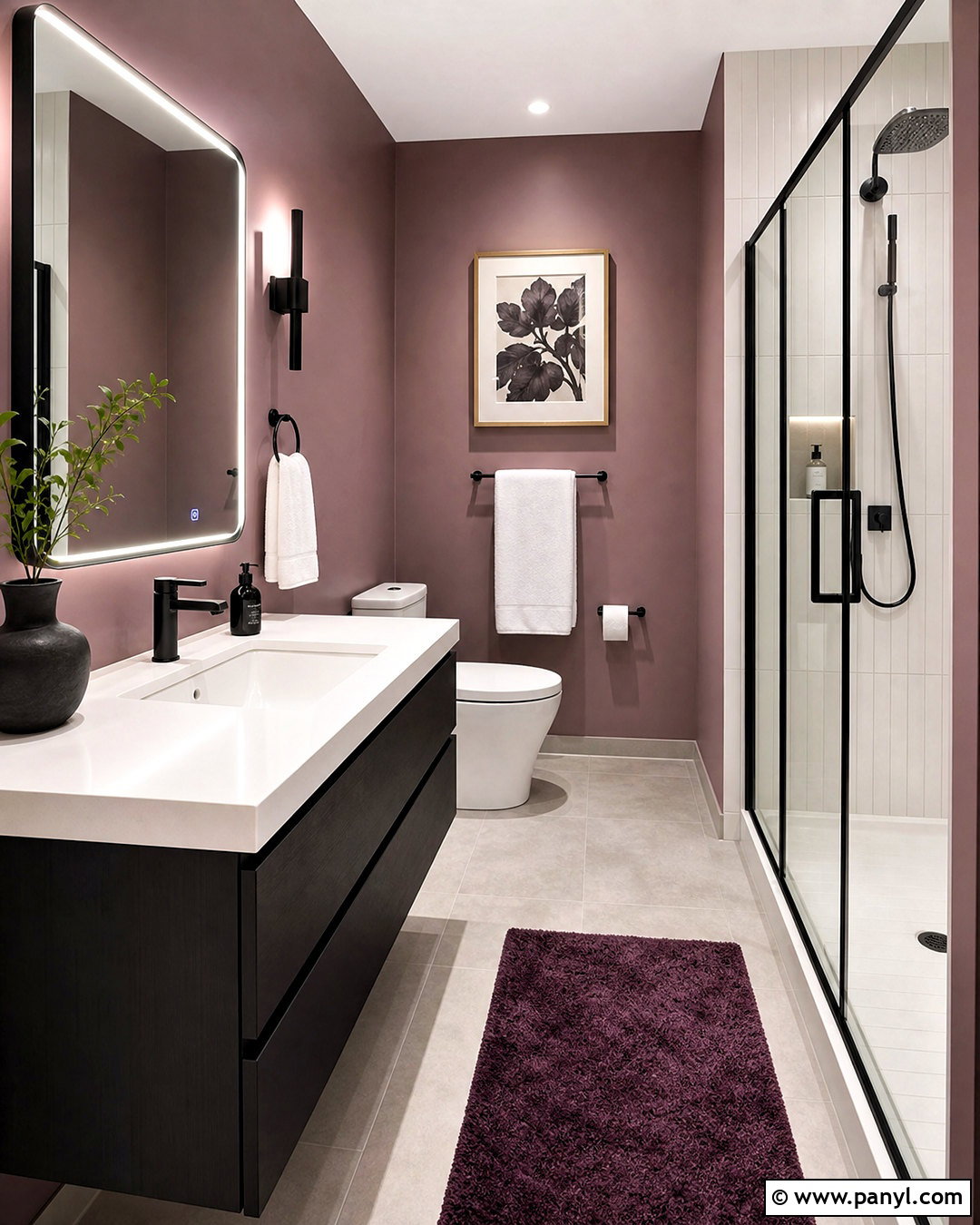 Mauve And Black Bathroom - 20 mauve bathroom ideas