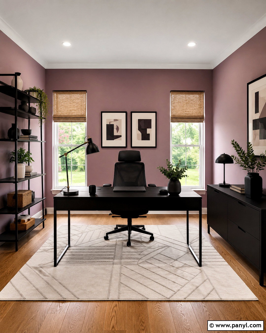Mauve And Black Office - 20 mauve office ideas
