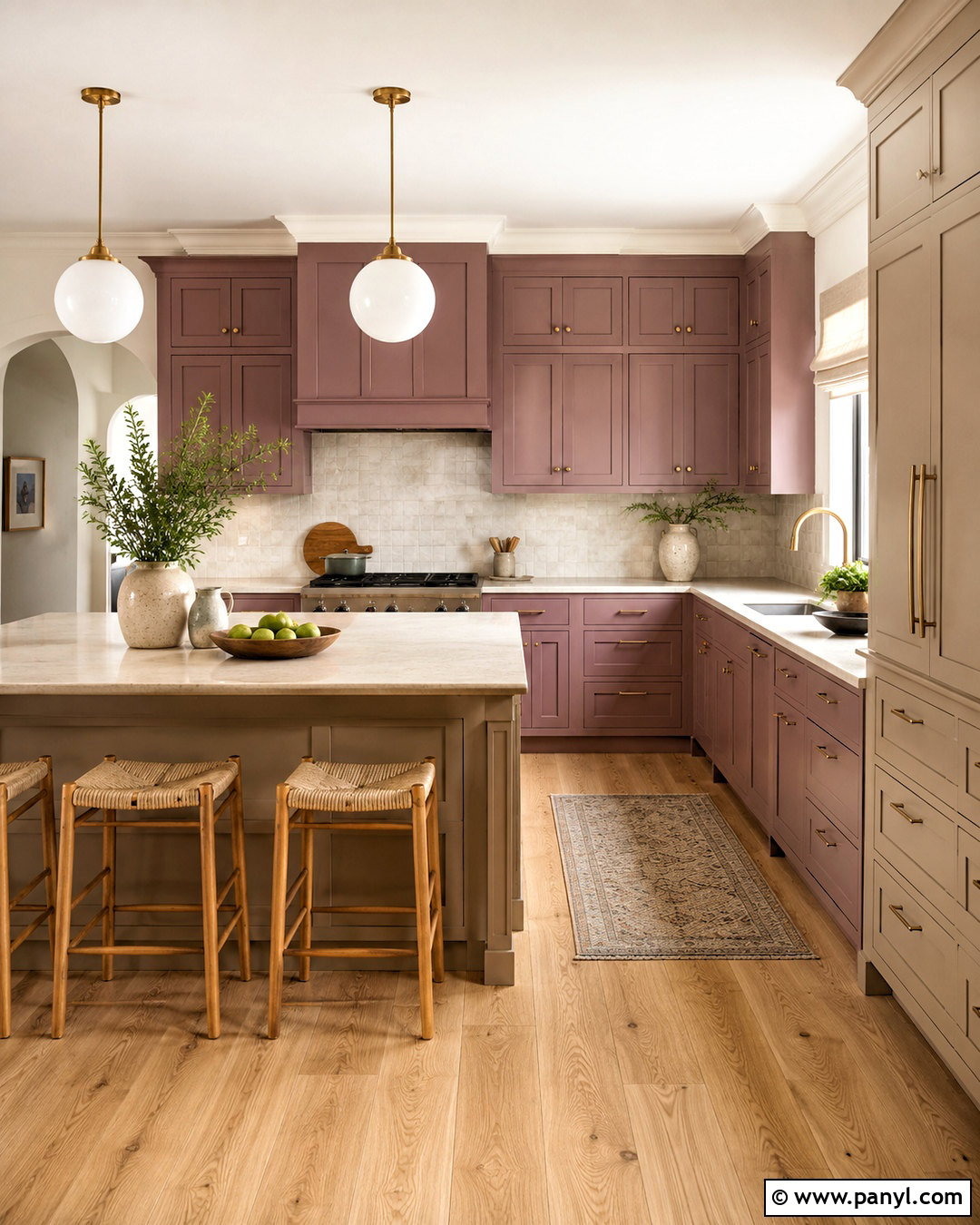Mauve And Greige Kitchen - 20 purple kitchen designs