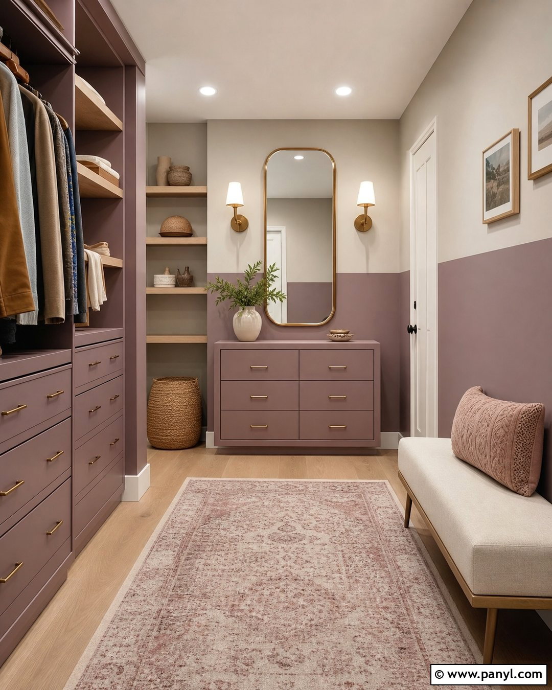 Mauve And Mushroom Two Tone Walls - 45 two tone walls