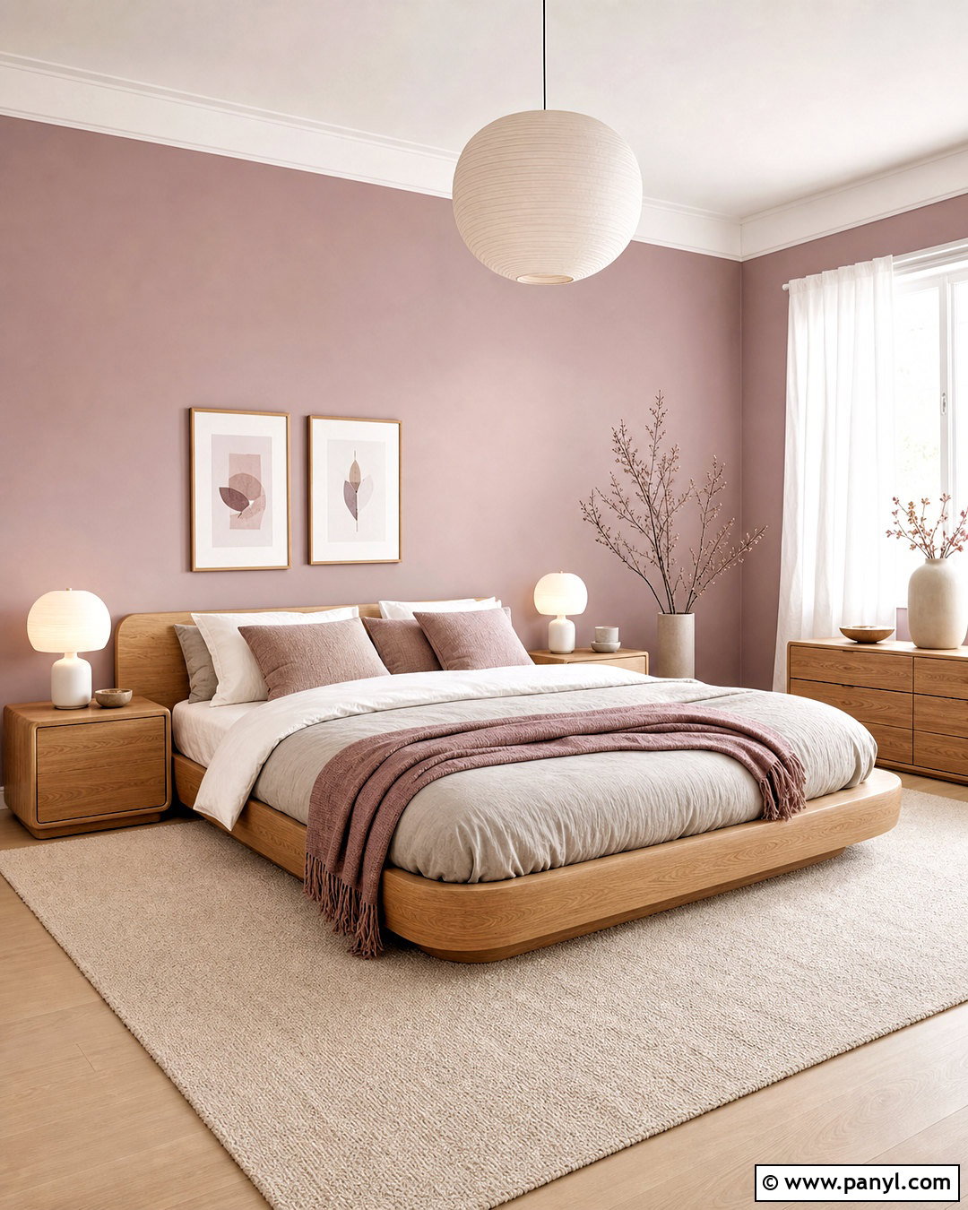 Mauve And Natural Oak Bedroom - 20 mauve bedroom color scheme ideas