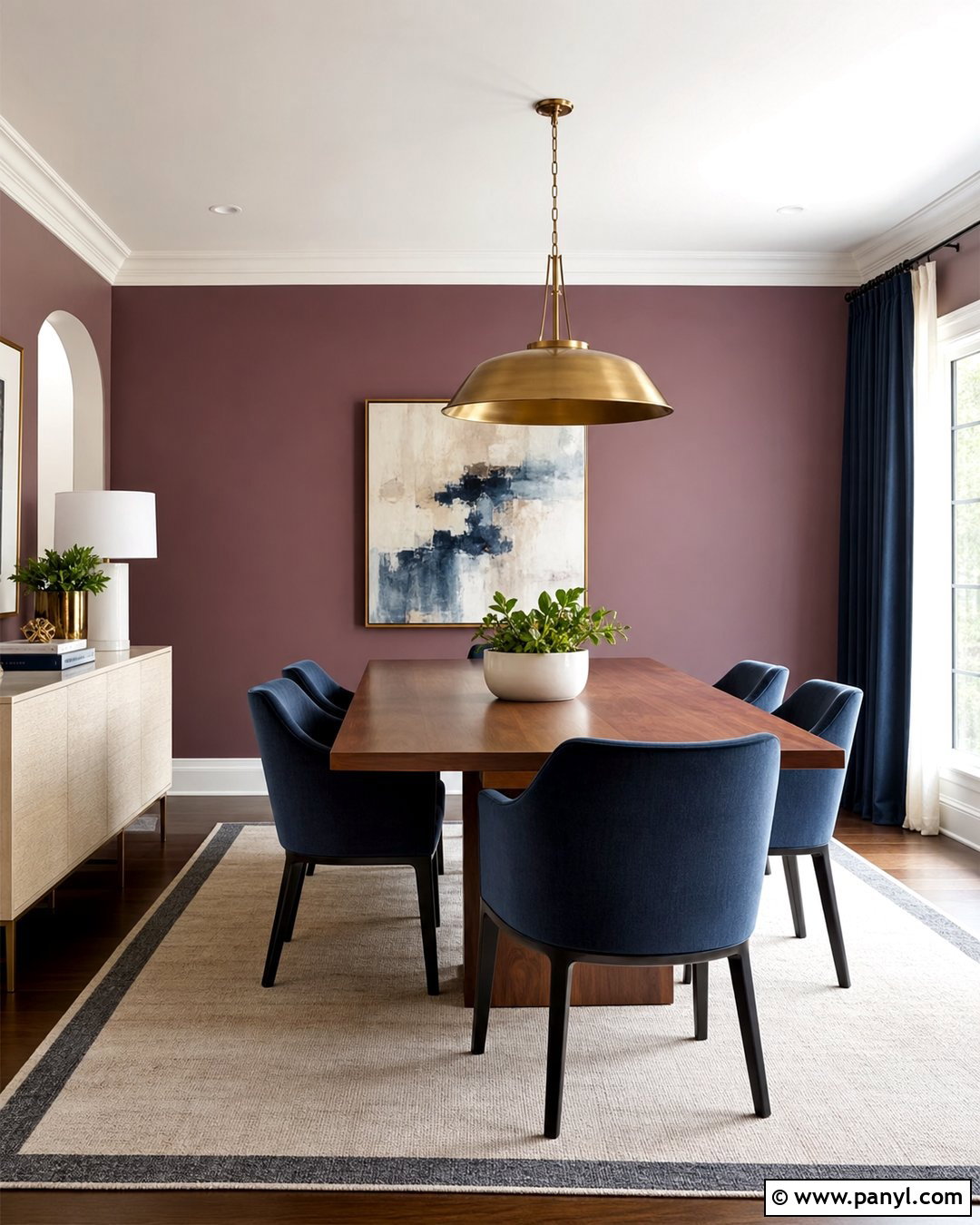 Mauve And Navy Accent Wall - 30 Mauve Accent Wall Ideas