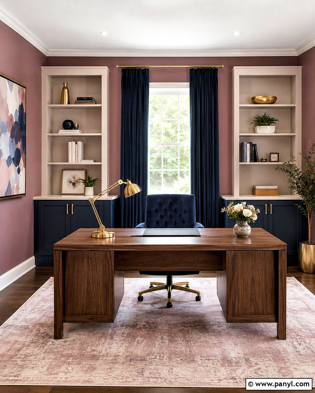 Mauve And Navy Office - 20 mauve office ideas
