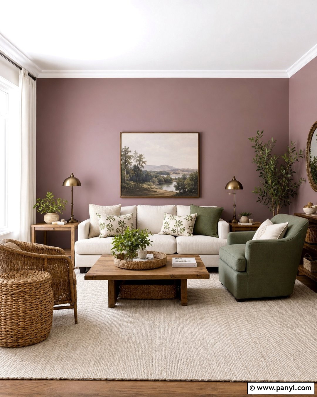 Mauve And Sage Green Accent Wall - 30 Mauve Accent Wall Ideas