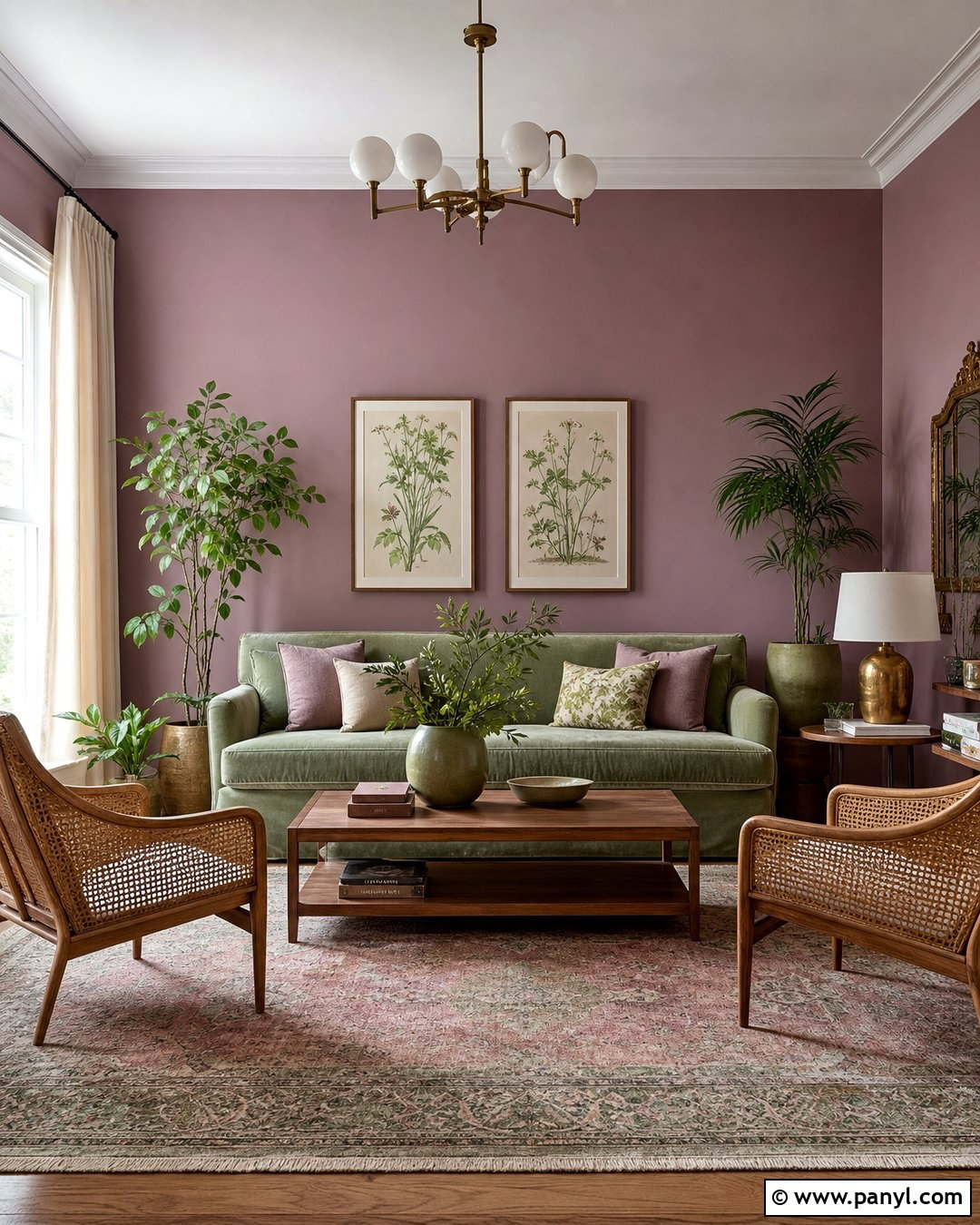 Mauve And Sage Green Living Room - 35 Mauve Wall Color Ideas