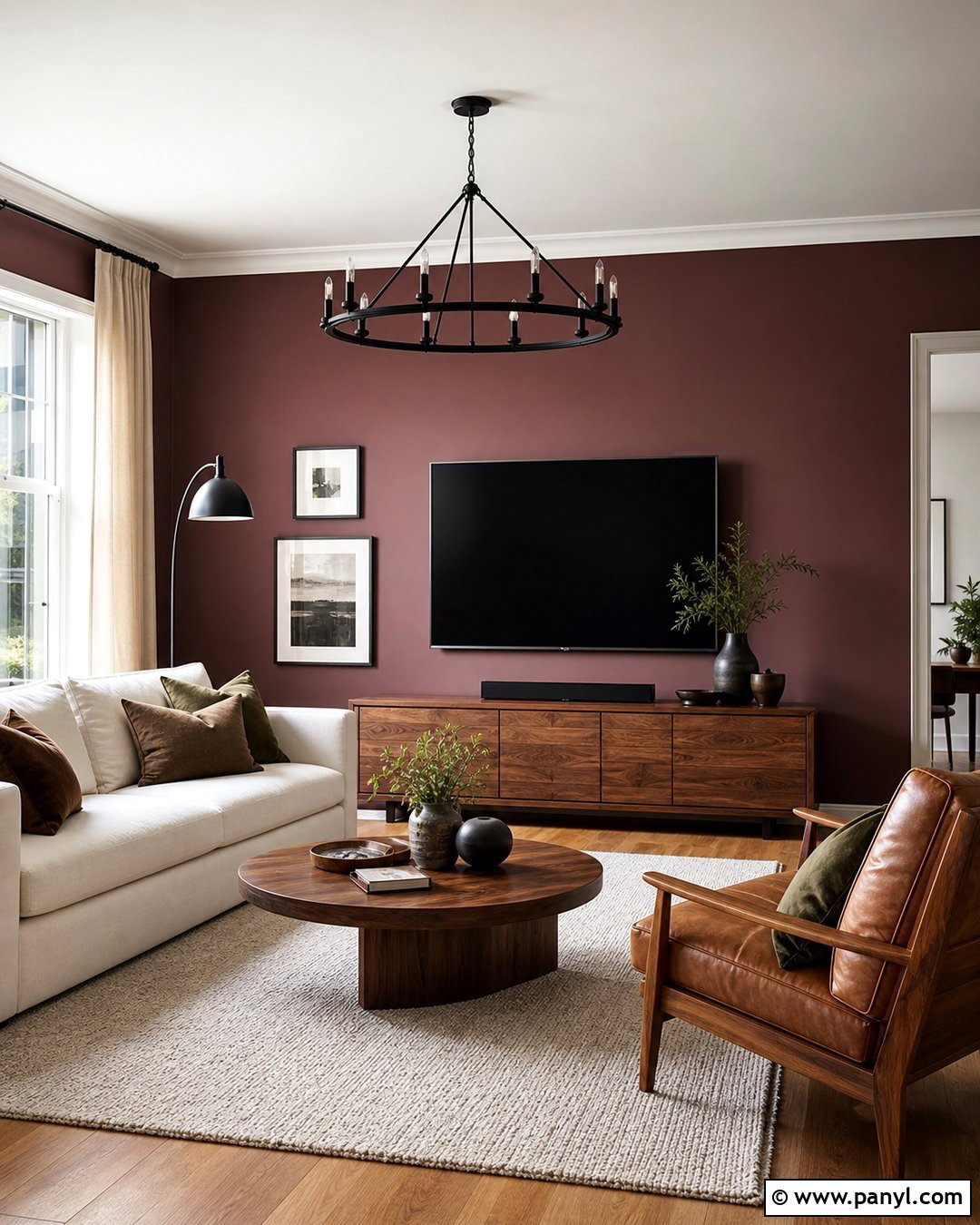 Mauve And Walnut Accent Wall - 30 Mauve Accent Wall Ideas
