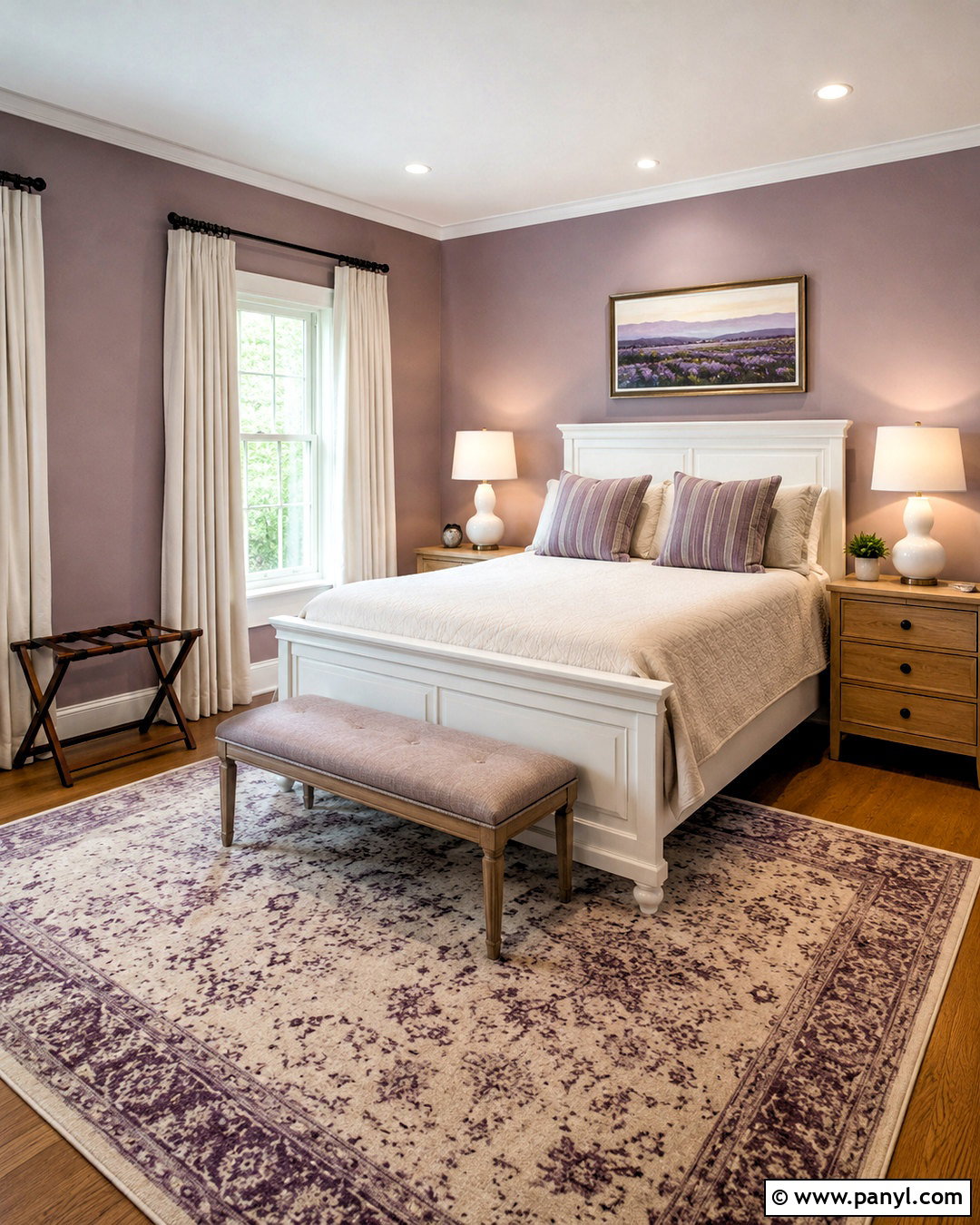 Mauve And White Guest Bedroom - 20 purple and white room ideas