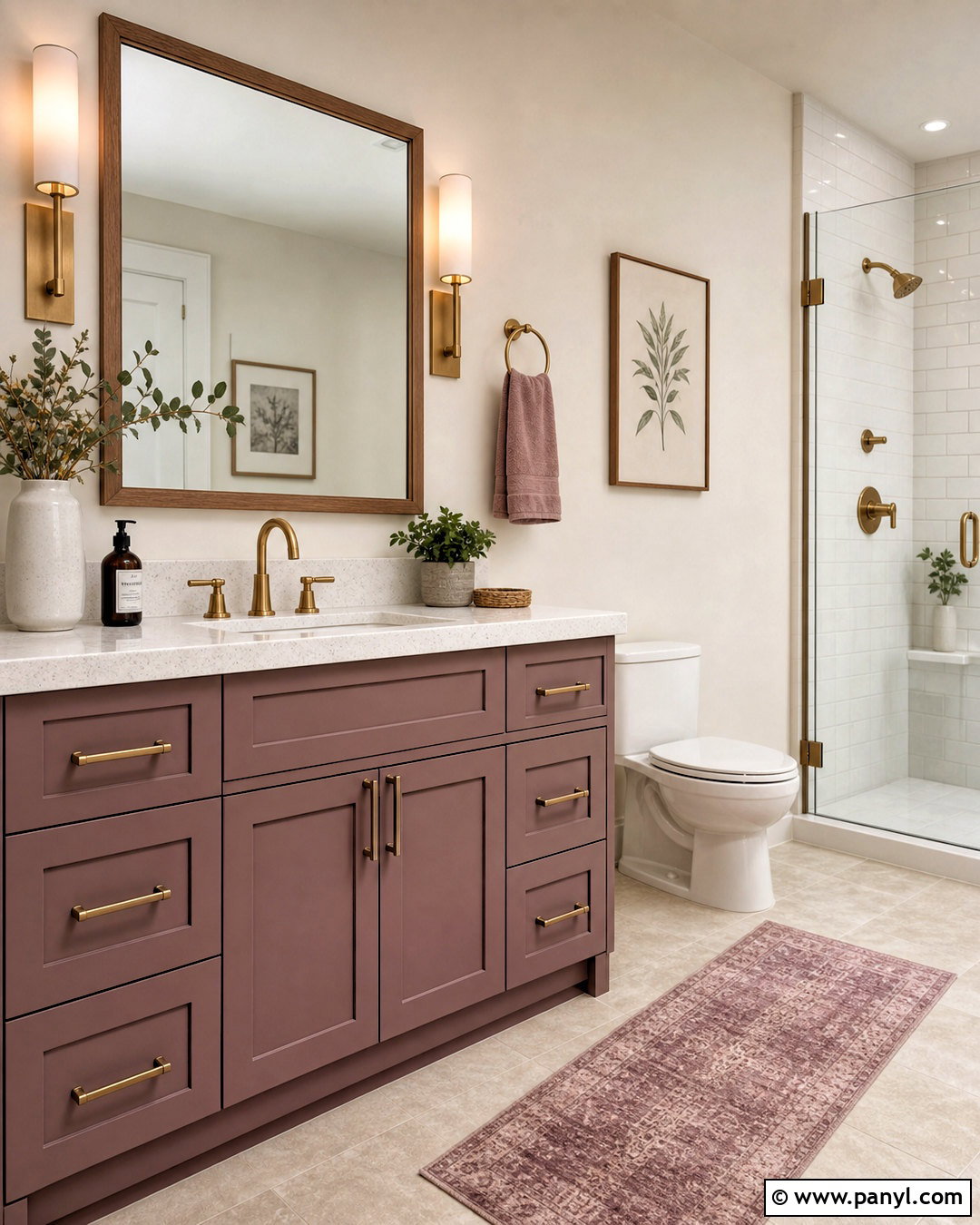 Mauve Bathroom Vanity - 20 mauve bathroom ideas