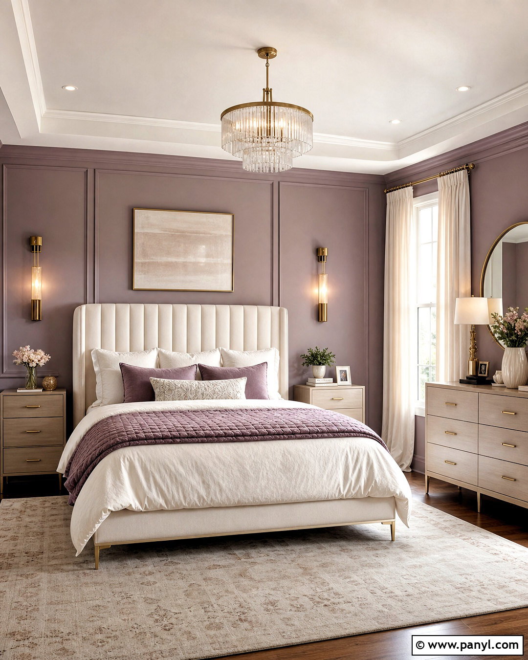 Mauve Bedroom With Gold Accents - 20 mauve bedroom ideas