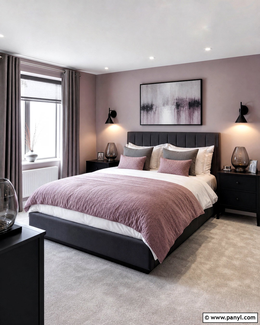 Mauve Bedroom With Gray Accents - 20 mauve room ideas