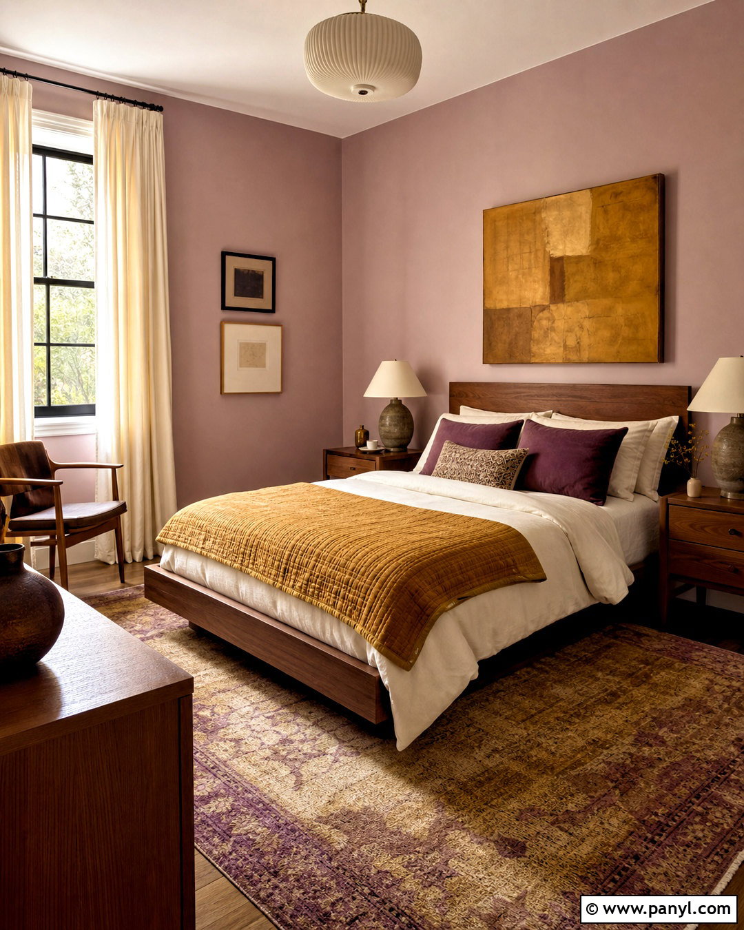 Mauve Bedroom With Mustard Yellow - 20 mauve room ideas