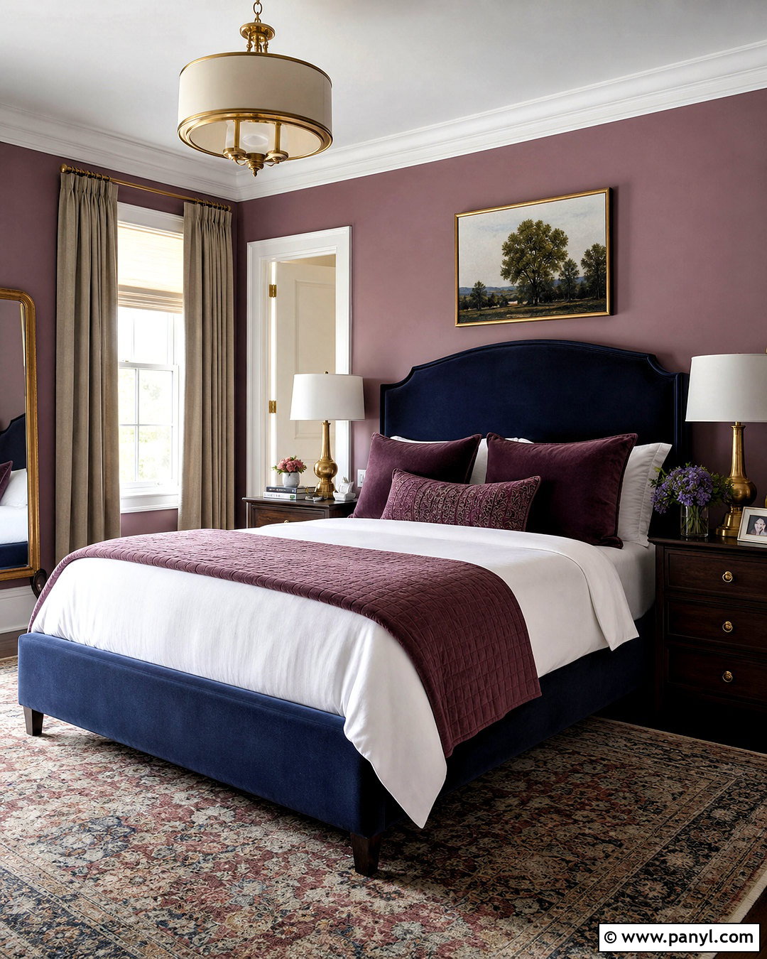 Mauve Bedroom With Navy Blue - 20 mauve bedroom ideas