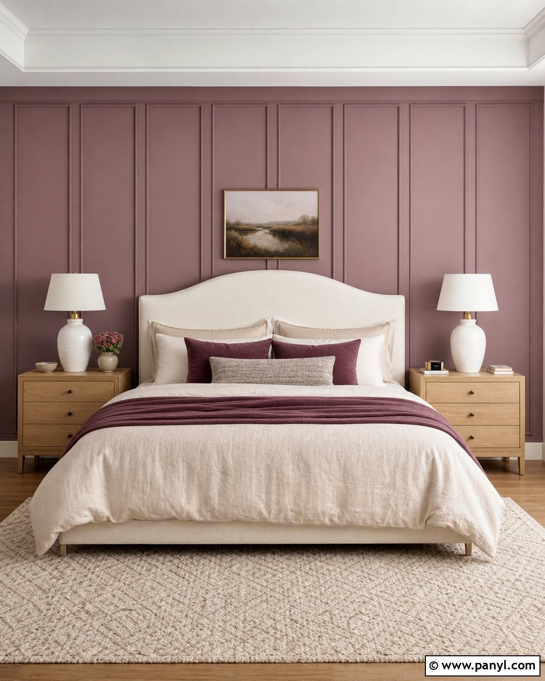 Mauve Board And Batten Accent Wall - 30 Mauve Accent Wall Ideas