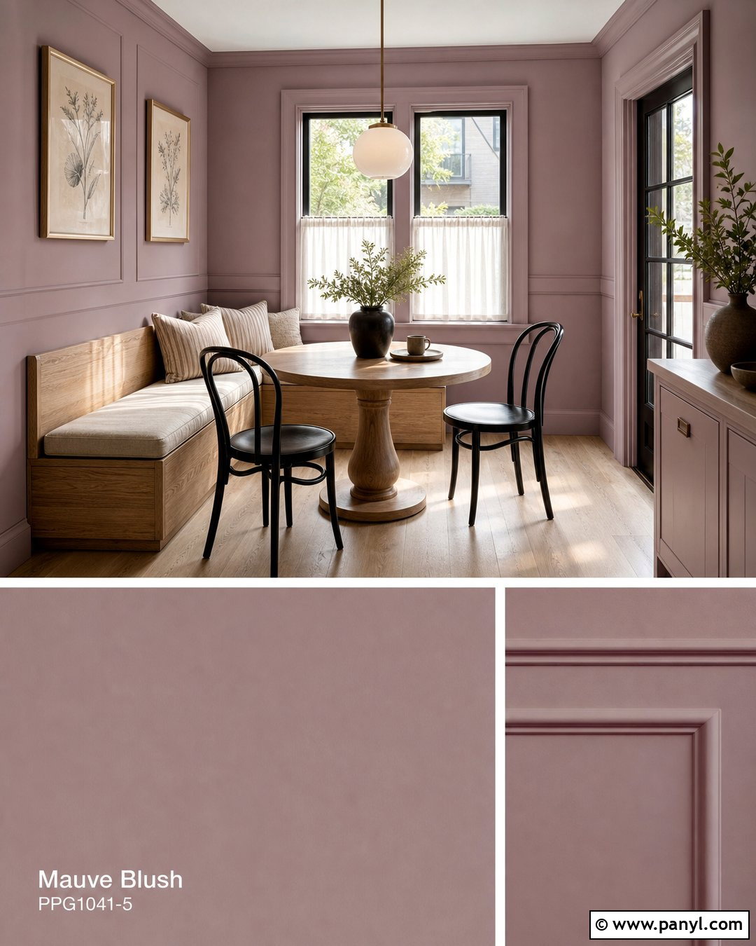 Mauve Breakfast Nook - 35 Mauve Wall Color Ideas