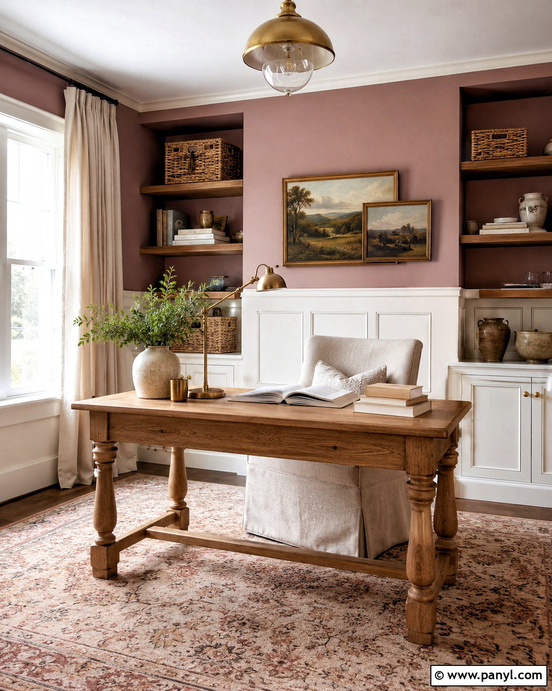 Mauve Farmhouse Office - 20 mauve office ideas