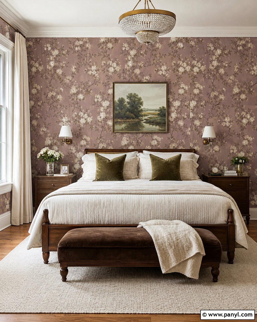 Mauve Floral Wallpaper - 40 Wallpaper Colour Ideas