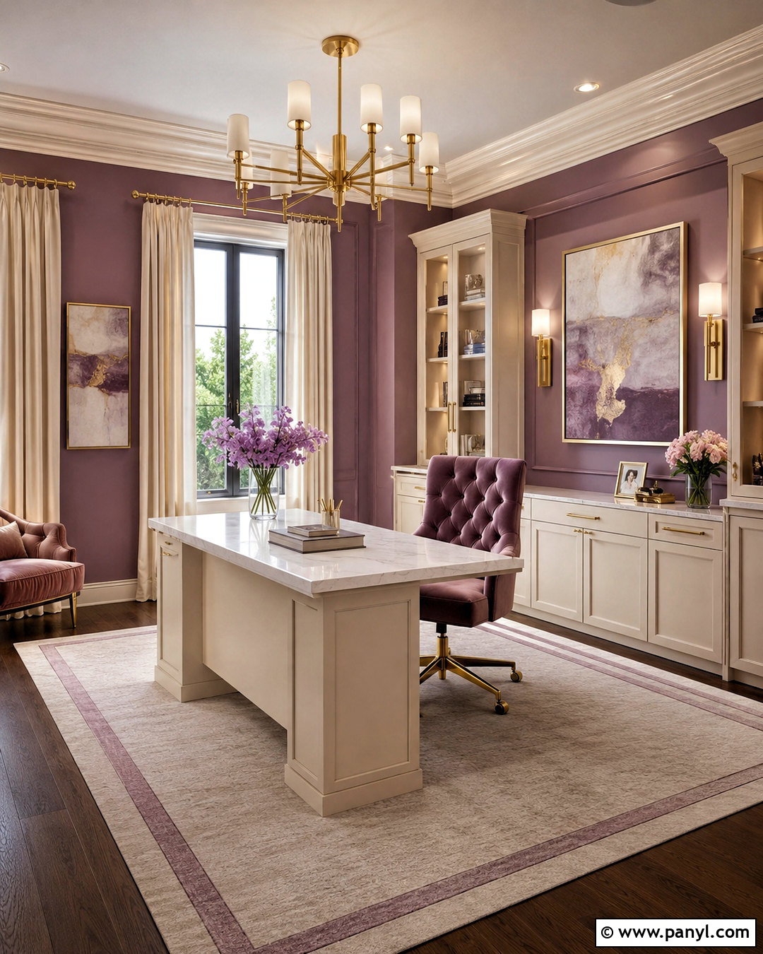 Mauve Glam Office - 20 mauve office ideas