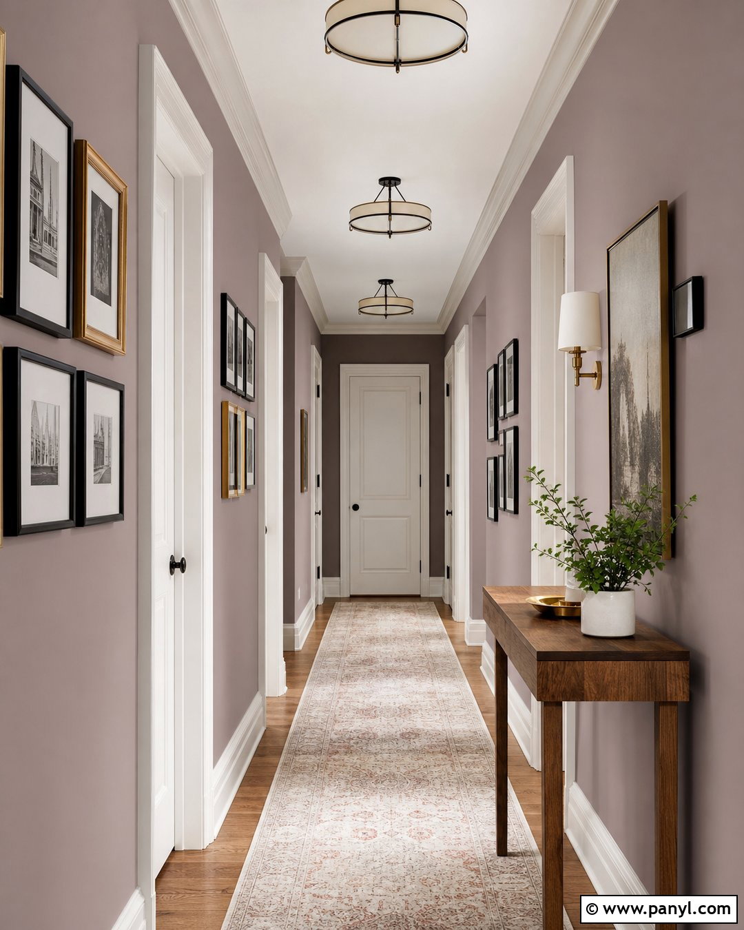 Mauve Hallway - 35 Mauve Wall Color Ideas