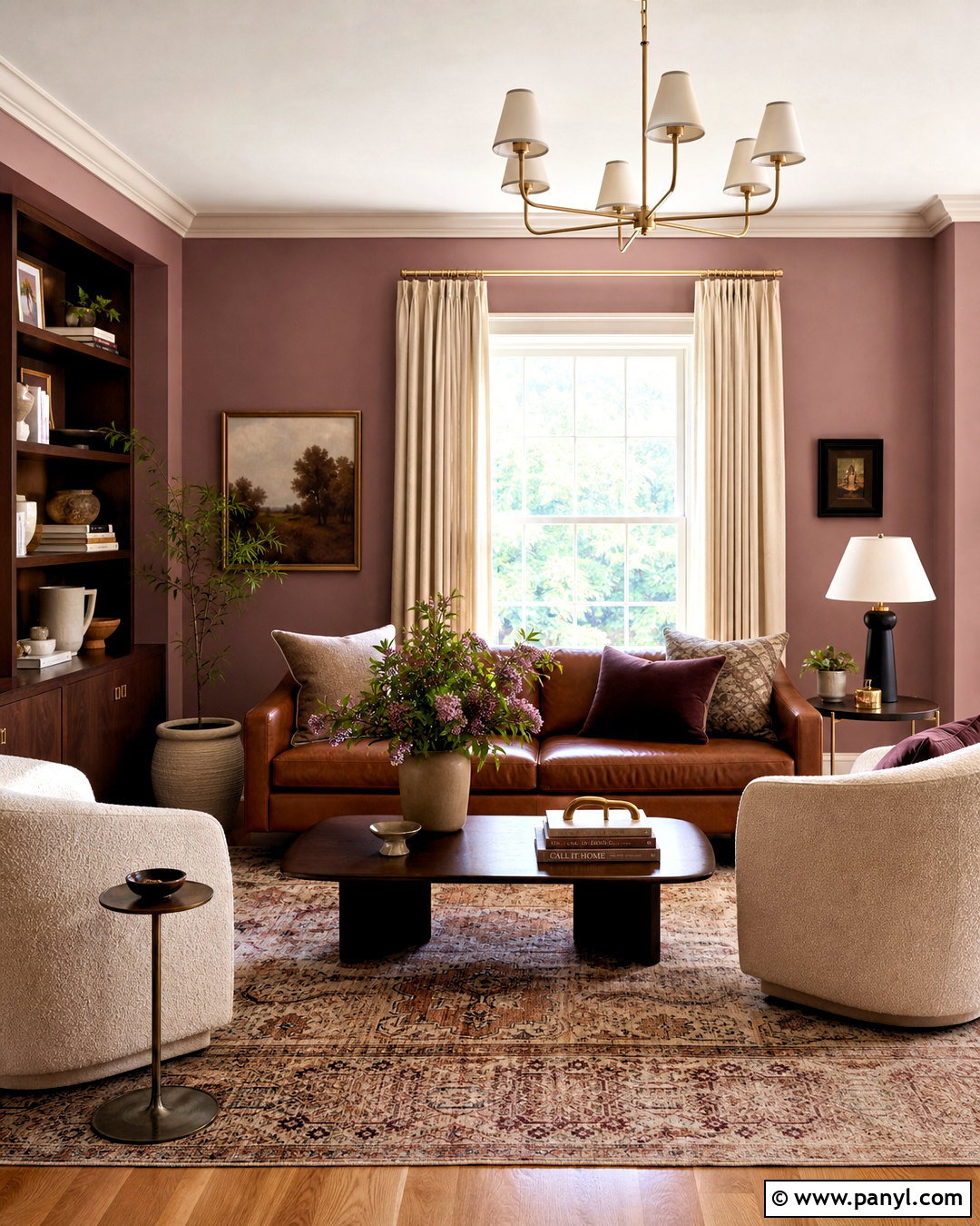 Mauve Living Room With Brown Furniture - 20 mauve living room ideas